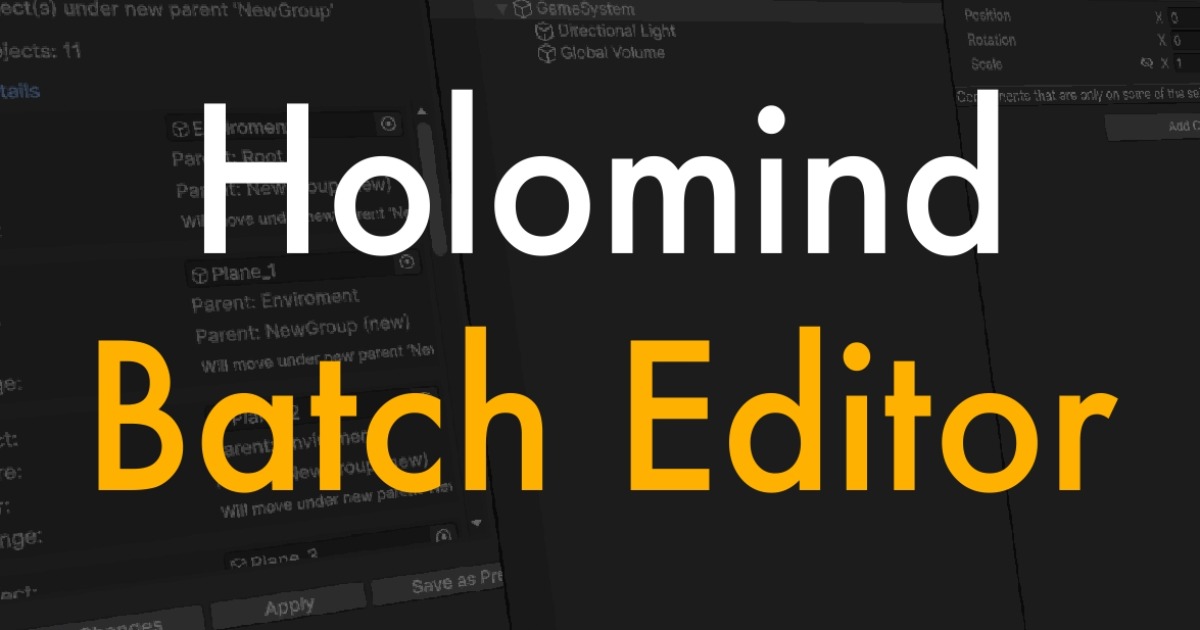 Batch Editor key image from Unity Asset Store